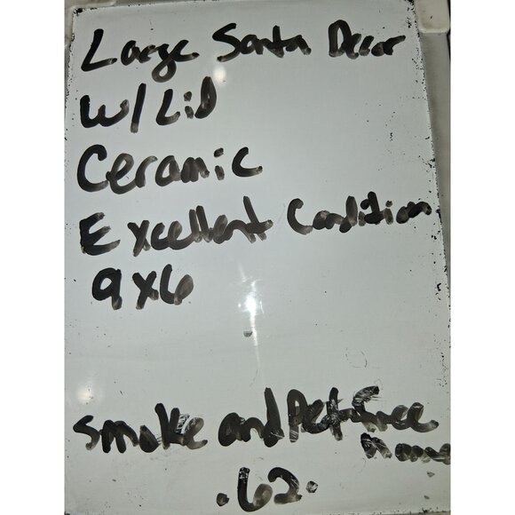 Large Santa Claus Ceramic Holiday Container With Lid - Picture 6 of 6